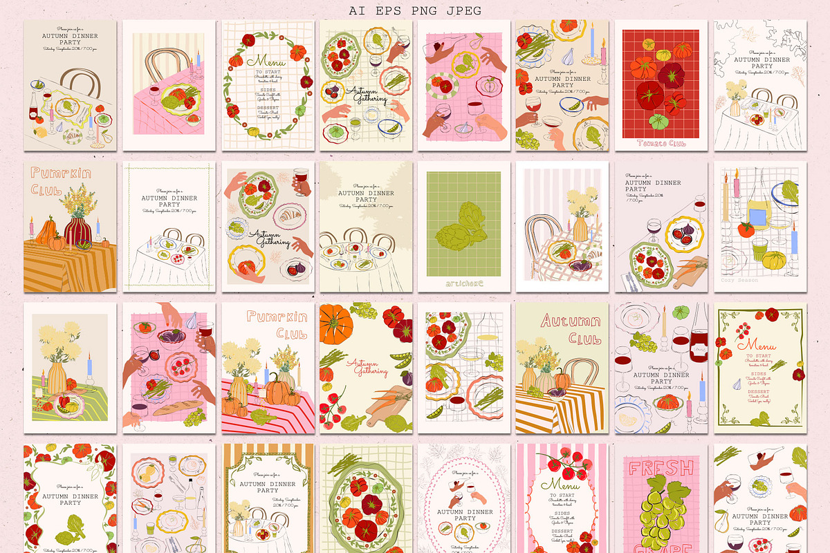 Tomato Club. Fall Harvest Wall Art, a Seasonal Illustration by Mio Buono (Photo 5 of 13)