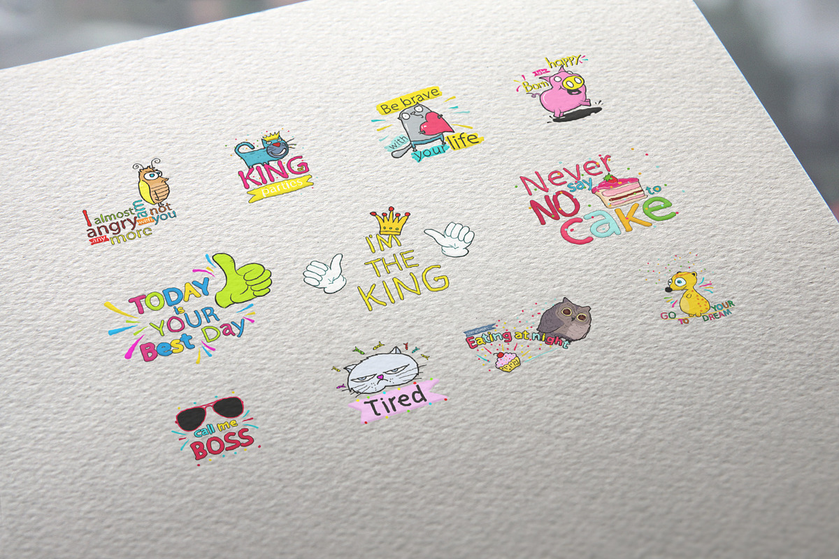 Funny lettering. for your projects, a Card Template by pashigorov (Photo 2 of 4)