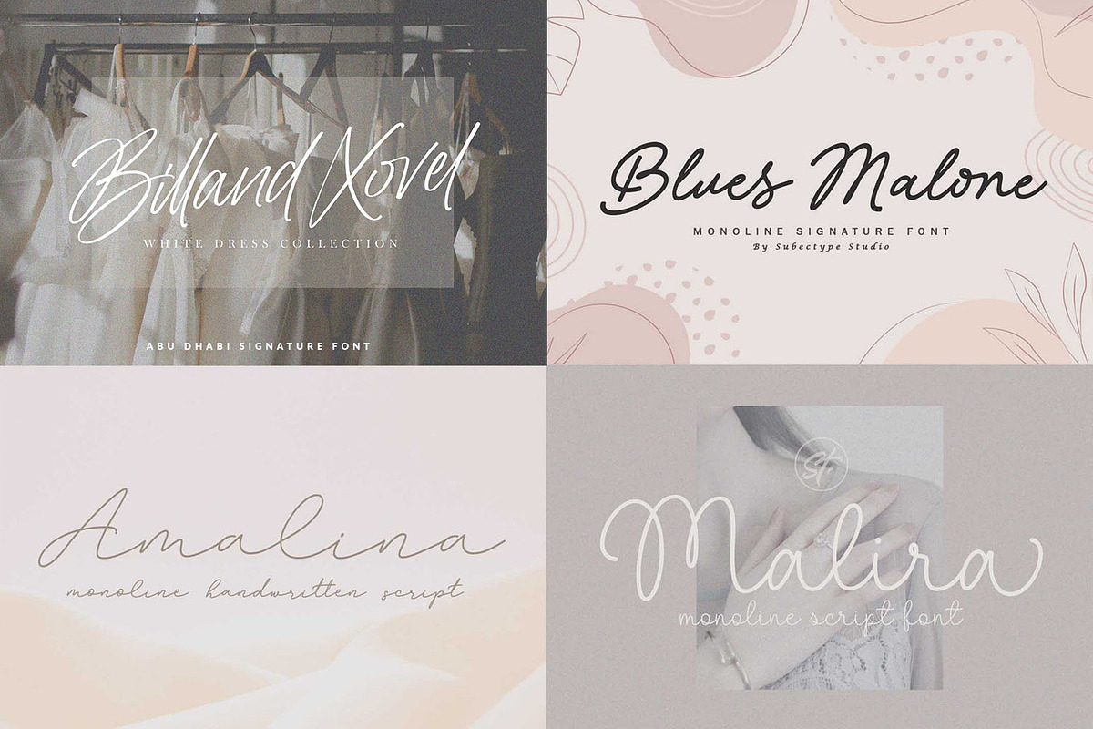 Monoline & Handwritten Font Bundle, a Script Font by Subectype Studio (Photo 4 of 8)