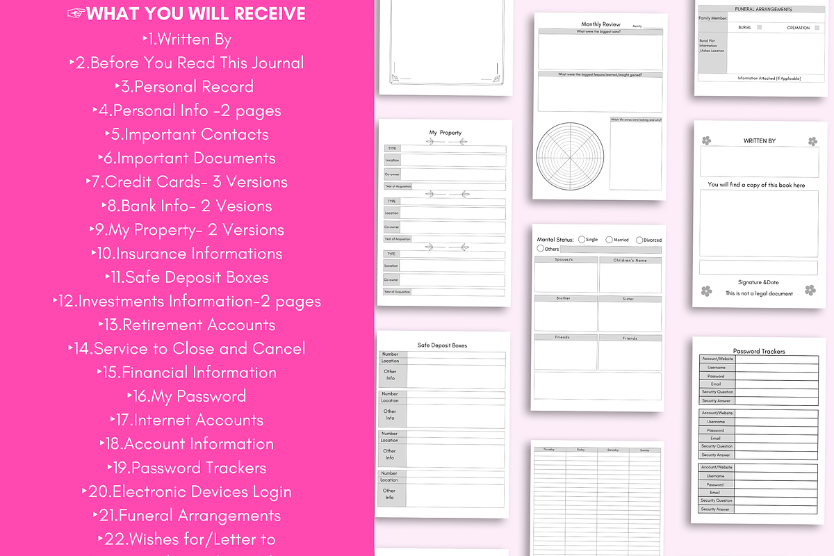 End Of Life Planner Canva Templates, a Brochure Template by LA Design (Photo 2 of 9)