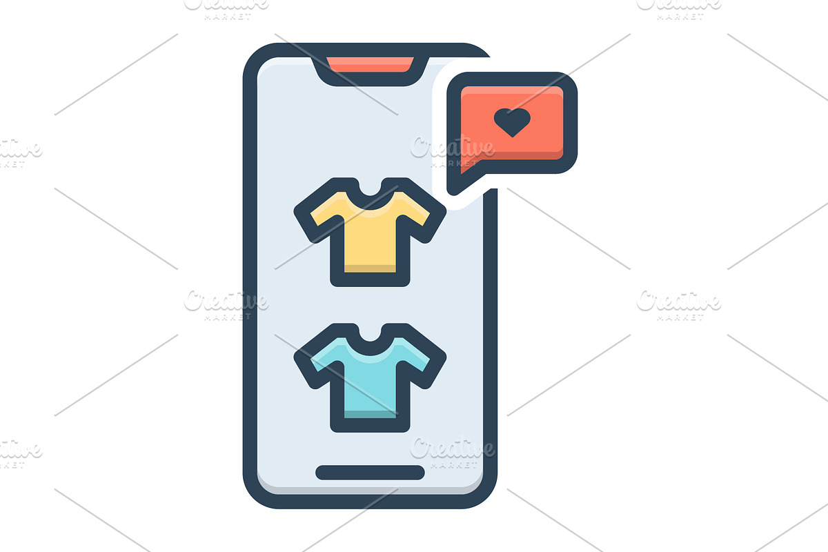 Shown online store color icon, a Duotone Icon by Creative priyanka