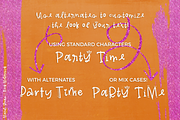 Mardi Gras Party Font, a Font by Beck McCormick (Thumbnail 7 of 10)