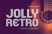 Jolly Retro – A Retro Style Font, a Font by GlitzyGrapix (Thumbnail 1 of 7)