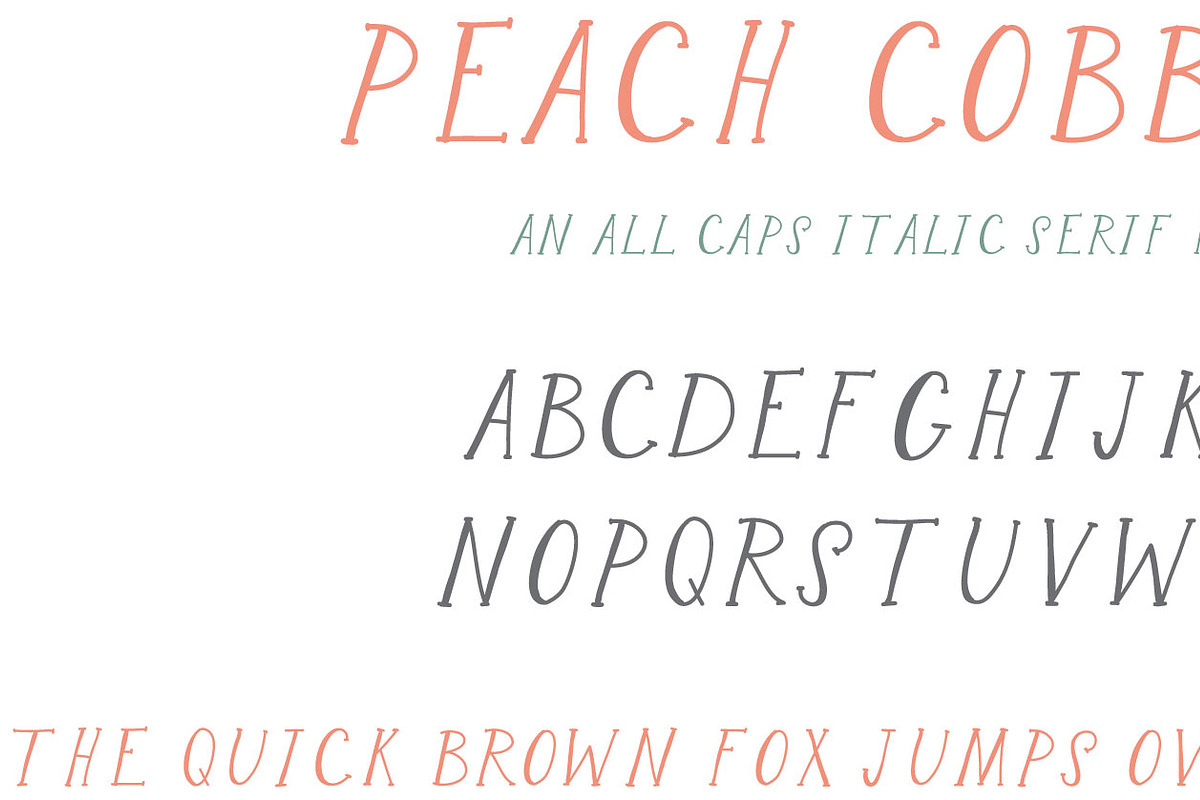 Peach Cobbler Handlettered Typeface preview 3