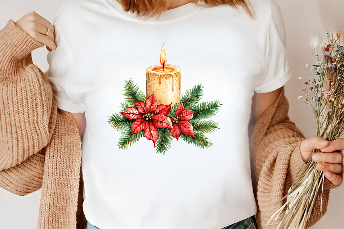 Christmas Glitter Candle Clipart, an Illustration by Canvas Craft (Photo 5 of 8)
