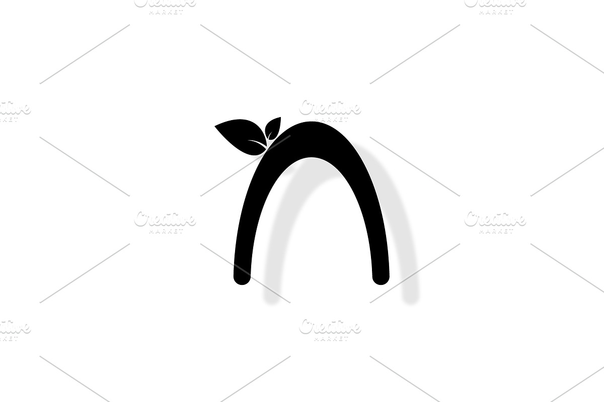 Green N Letter Logo with Leaf Accent, a Branding & Logo Template by Salman Shop (Photo 3 of 4)
