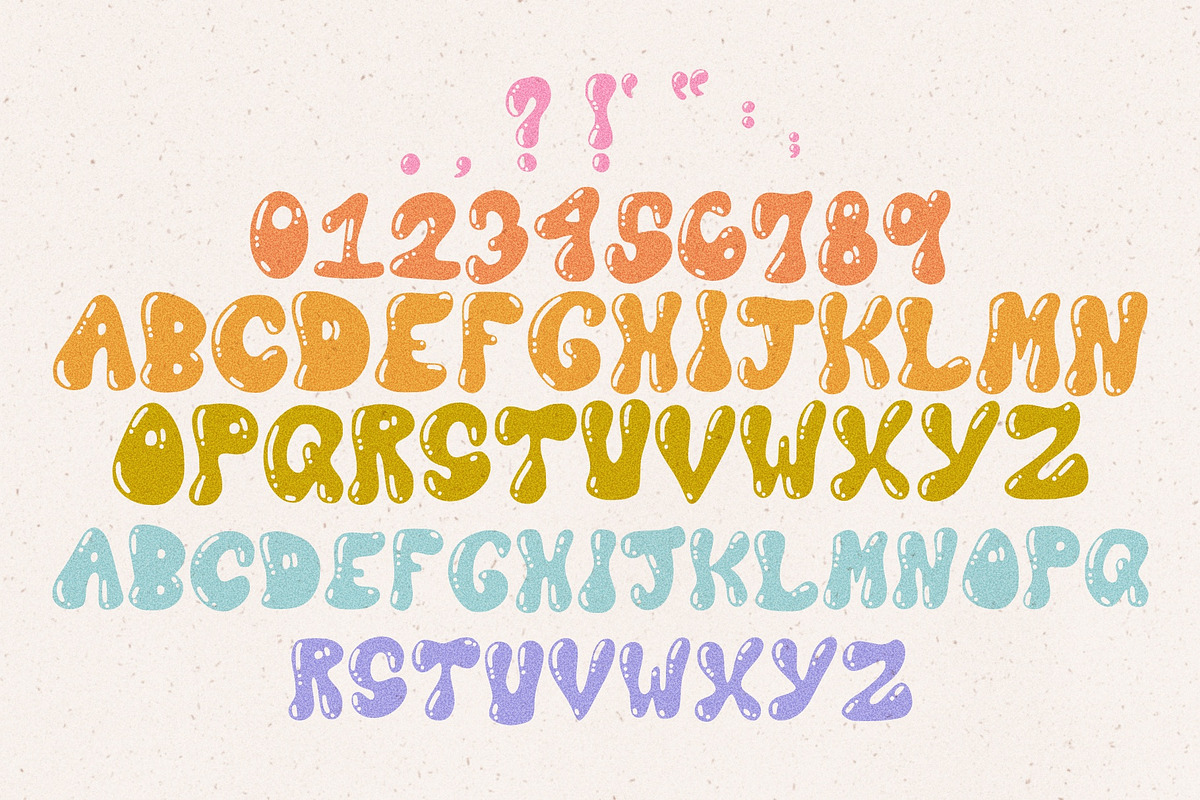 Psychedelic Bubble Juicy Font, a Sans Serif Font by Dear Darling Design (Photo 5 of 7)