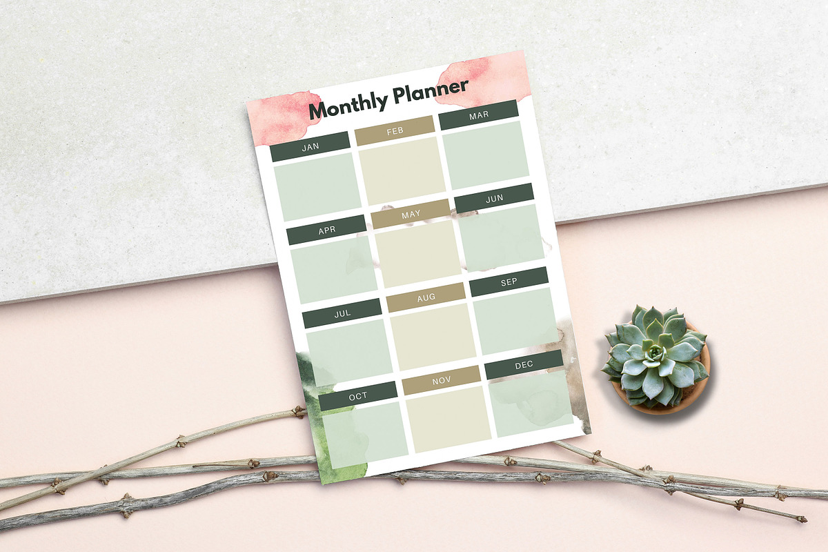Canva Daily Weekly Monthly Planner, a Stationery Template by Ultimate Template Shop (Photo 4 of 6)