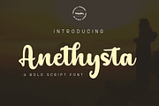 Anethysta, a Script Font by twinstd (Thumbnail 1 of 9)