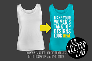 Women's Tank Top Mockup Templates, a Shirt Mockup by TheVectorLab