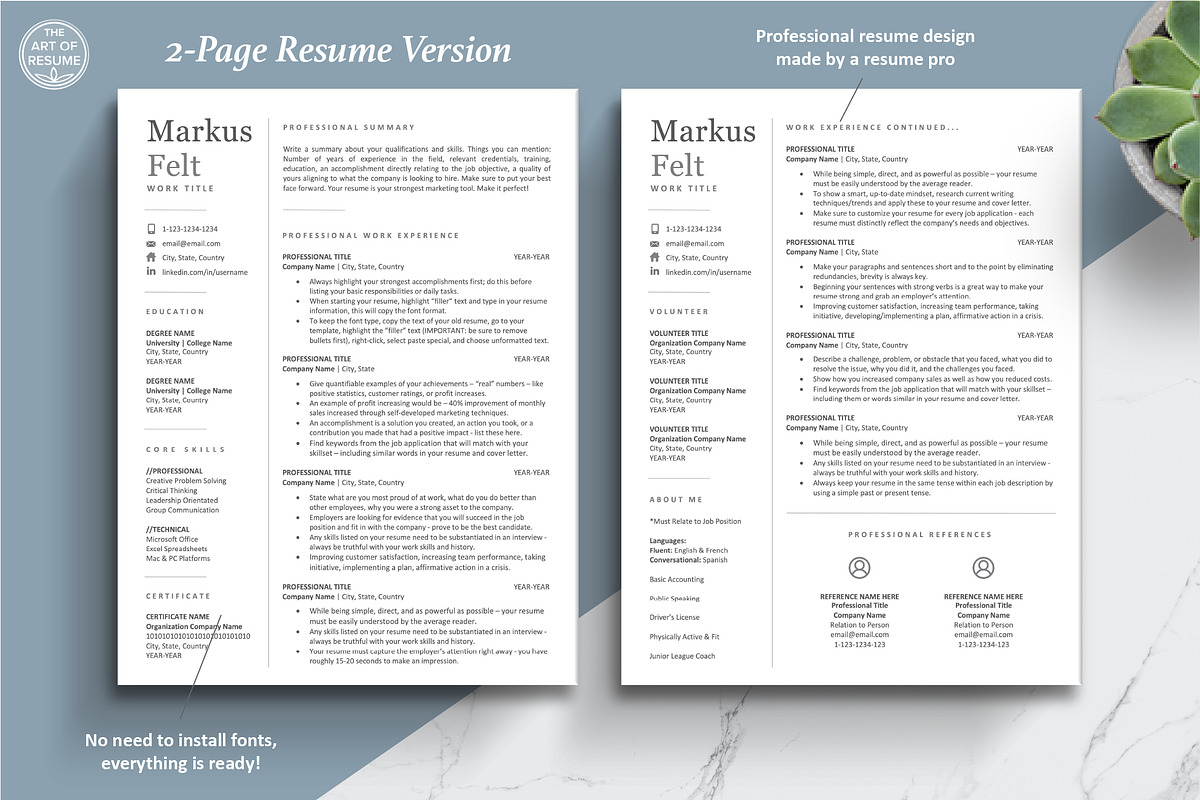 Executive Resume CV Templates, a Resume Template by The Art of Resume (Photo 4 of 8)