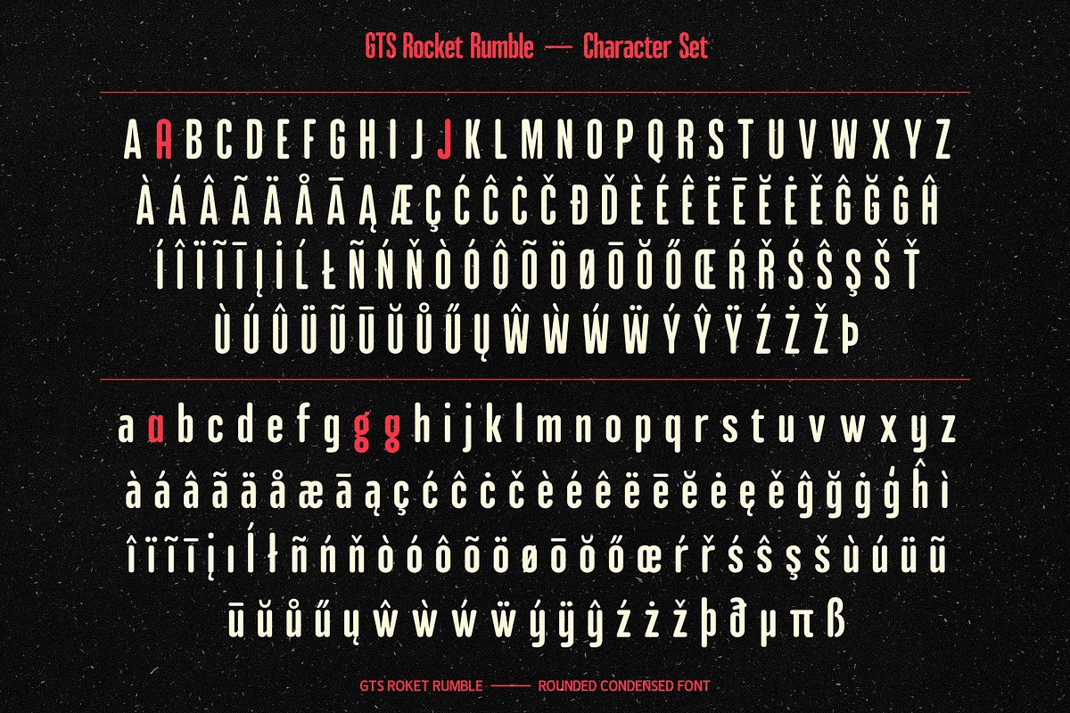 GTS Rocket Rumble | Retro Condensed, a Sans Serif Font by Graptail (Photo 18 of 23)
