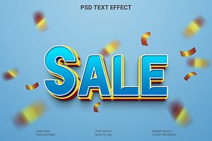 3D Sale Text Effect PSD Template, a Layer Style Add-On by Imamul001