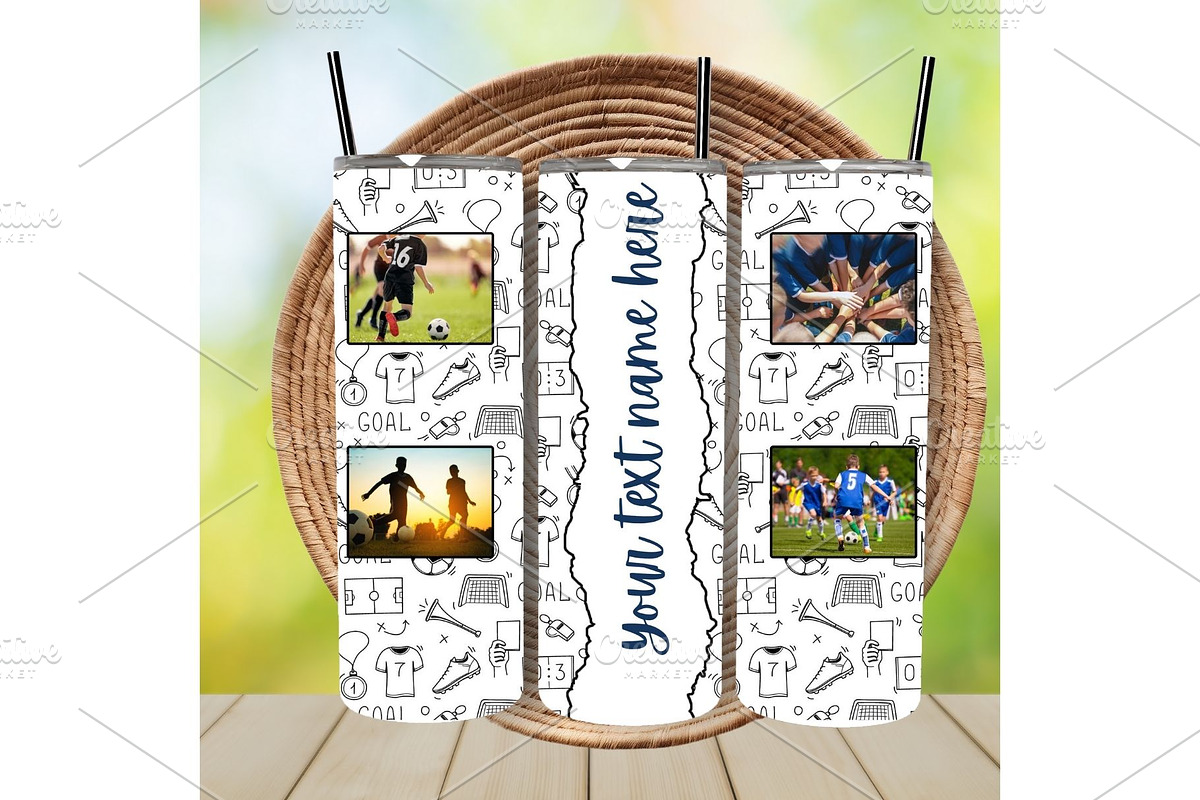 20oz Personalized Soccer tumbler, a Templates & Theme by Sania (Photo 1 of 5)