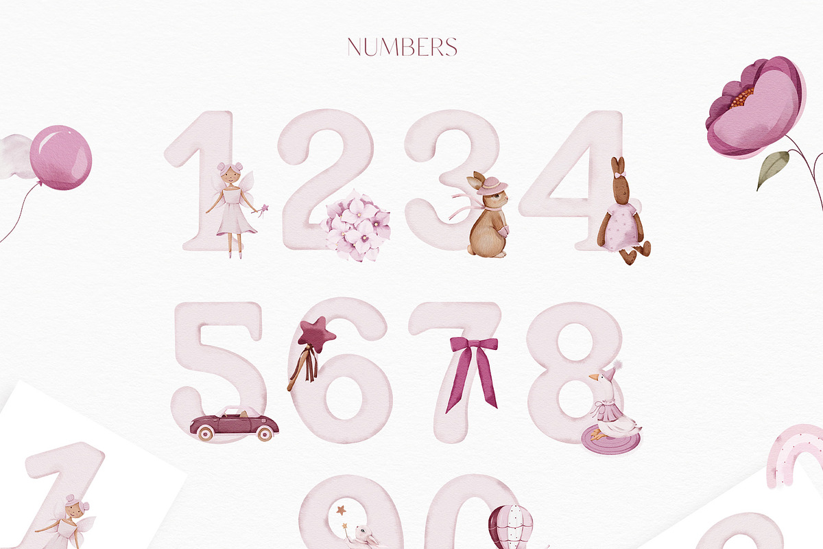 The pink world of baby girl set, an Illustration by nathalieclaire (Photo 9 of 16)
