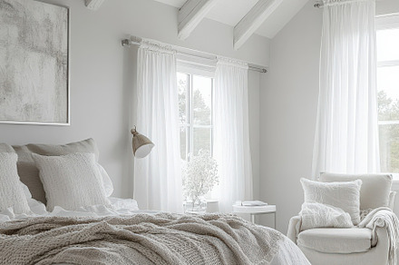 Modern Rustic Bedroom in Cozy White, an Architecture Photo by Virgo Studio