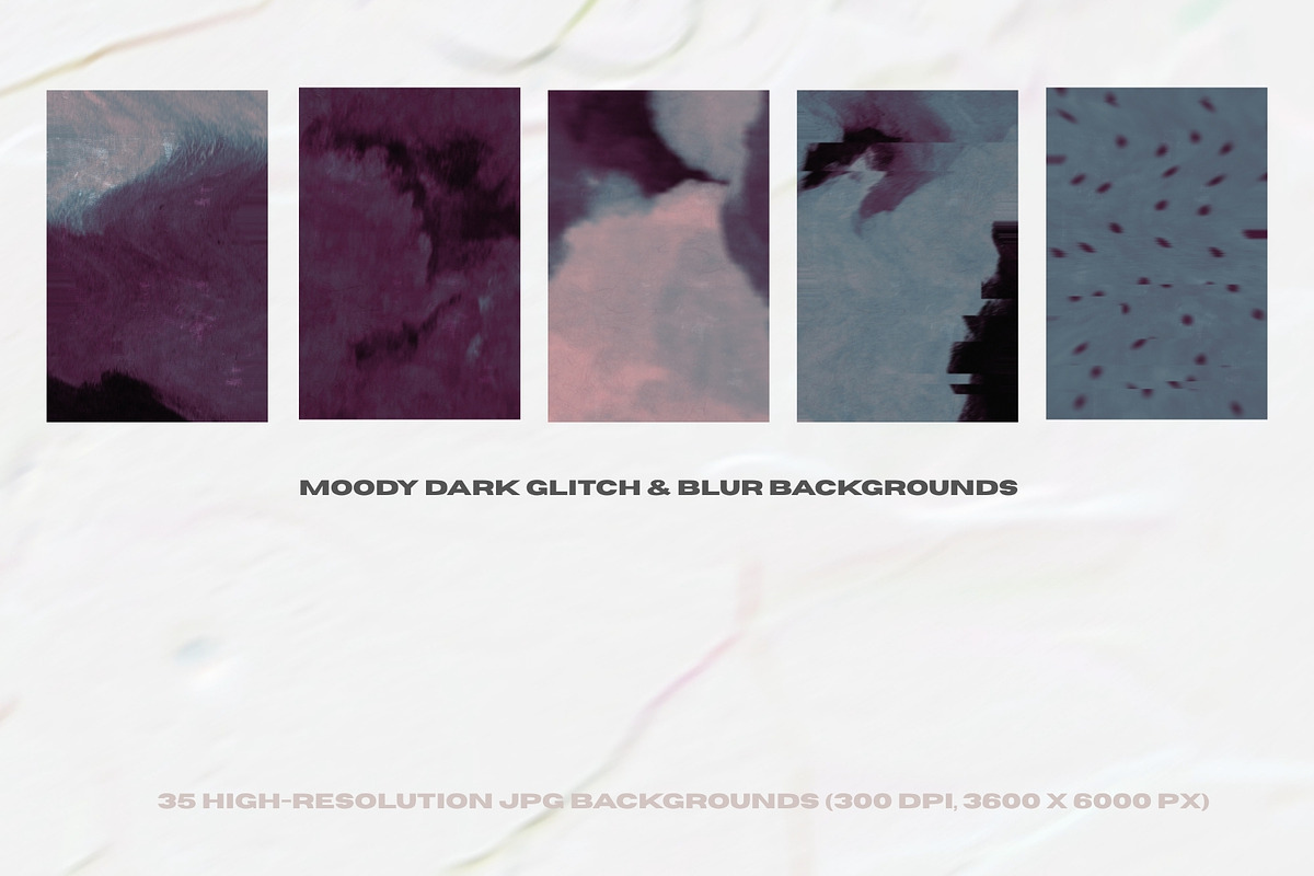 Moody Dark Glitch & Blur Backgrounds, a Background Graphic by PaperJamLab (Photo 11 of 12)