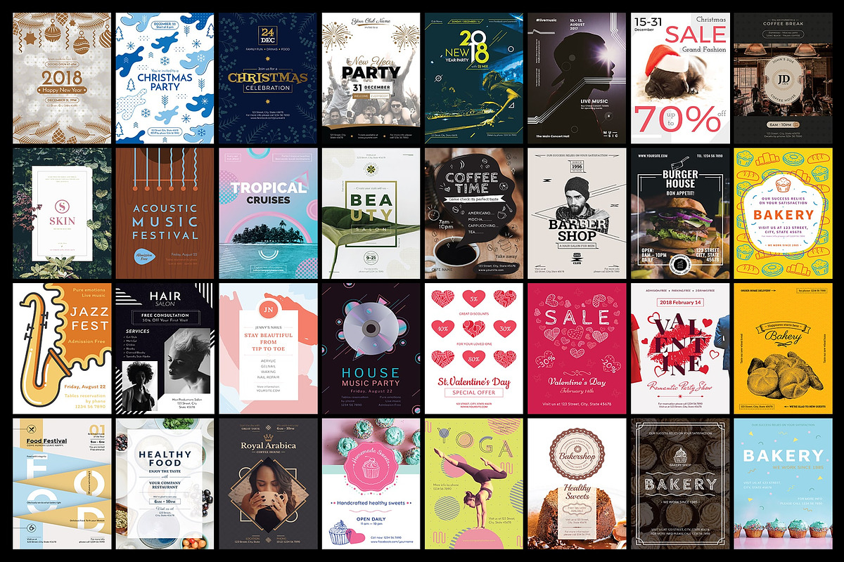 Flyer & Poster Template Bundle Sale, a Flyer Template by Amber Graphics (Photo 5 of 7)