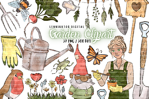 Watercolor Garden PNG Clipart