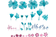 floral collection Fairy daisies, set, an Illustration by EshaStudio (Thumbnail 2 of 6)