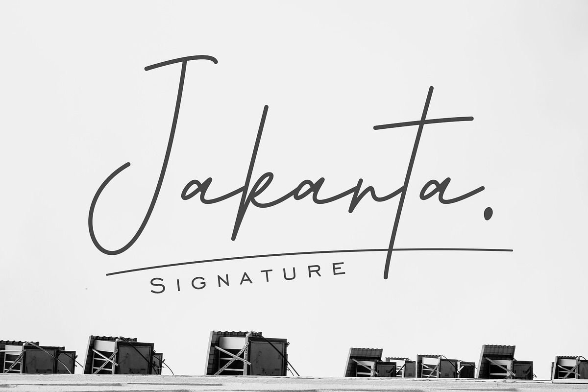 Jakarta Signature, a Script Font by Artkenza (Photo 1 of 6)
