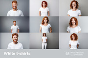 White t-shirts for mockups, a Person Photo by Handmadefont (Thumbnail 6 of 10)
