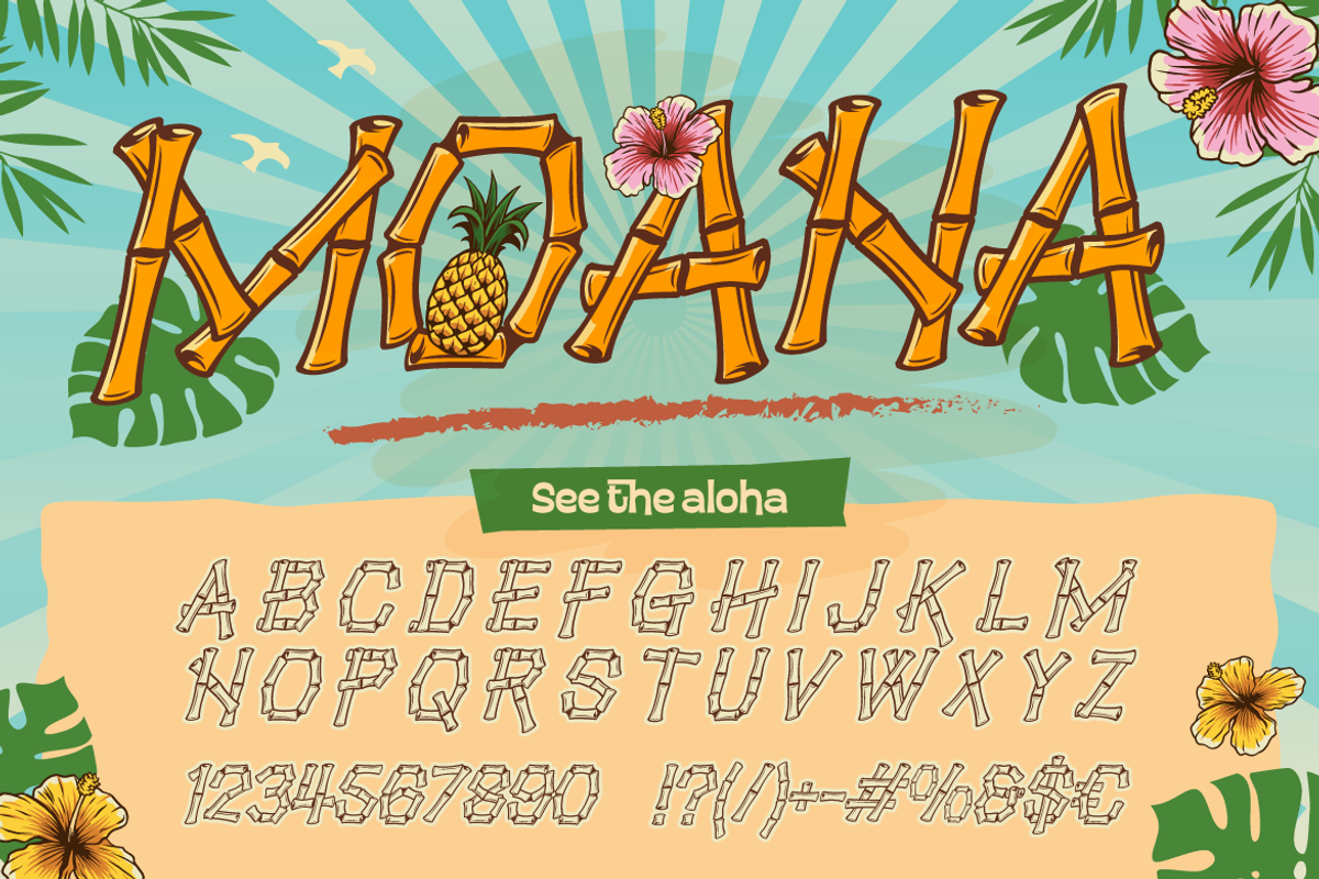 Baluthi - Hawaiian Bamboo Display, a Sans Serif Font by Artisan Themes (Photo 7 of 12)