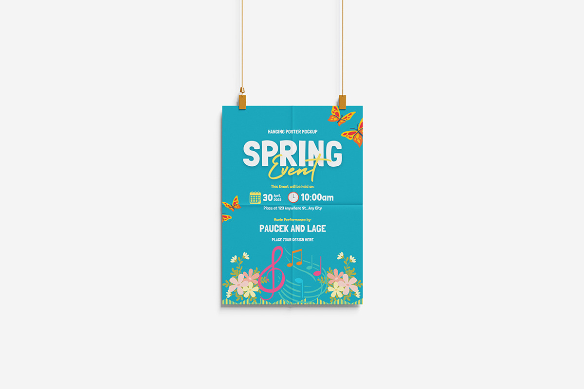 Hanging Poster Mockup, a Product Mockup by MrLetters (Photo 4 of 5)