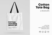 6 Cotton Shopping Tote Bag Mockups, a Product Mockup by Graphic Bird (Thumbnail 1 of 6)