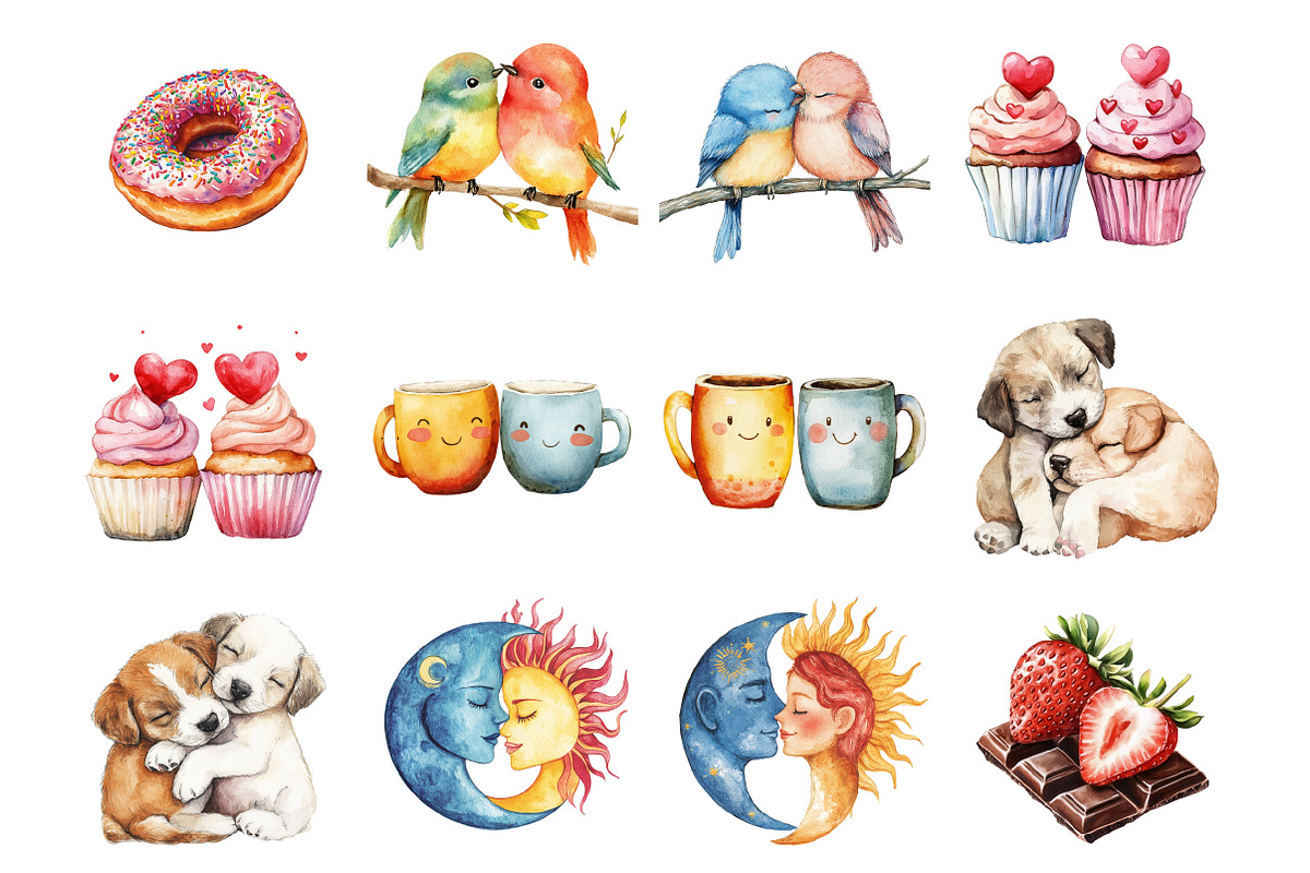 Perfect Together Clipart, an Illustration by Design Market (Photo 2 of 3)