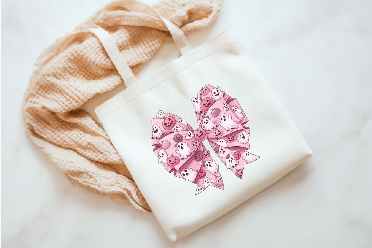 Pink Halloween Coquette Bows PNG, an Illustration by Watercolor design (Photo 2 of 3)