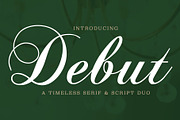 Debut - Serif & Script Duo, a Script Font by Loudoun Design Co. (Thumbnail 1 of 9)