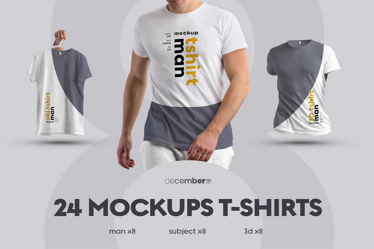 24 MockUps Man T-Shirt, a Shirt Mockup by Grow Design Craft Studio (Photo 1 of 8)