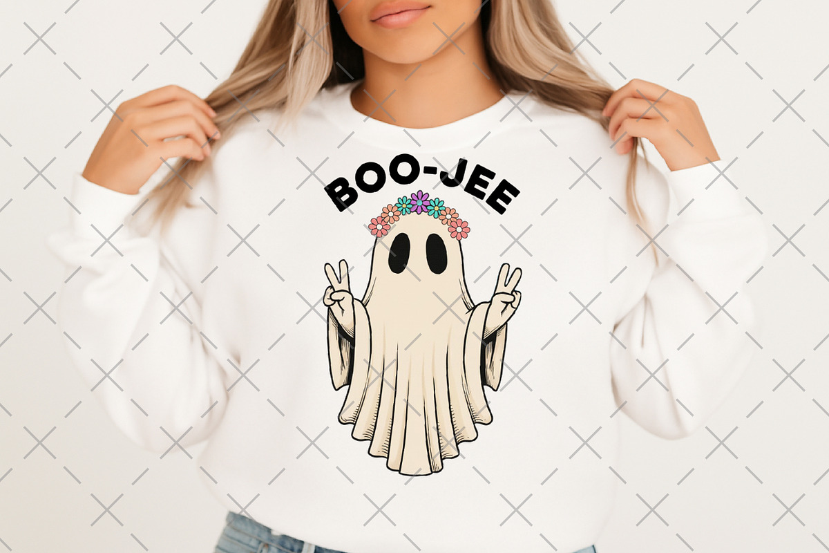 Flower Ghost Boo Jee PNG, an Illustration by Craft Nest (Photo 5 of 6)