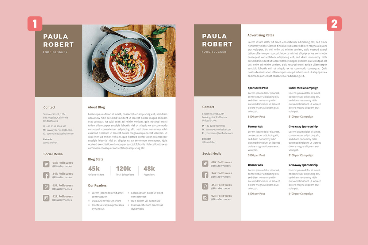 Media Kit Template for Blogger, a Social Media Template by ariodsgn (Photo 2 of 4)