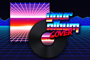 Retro Neon Background With 80s Style