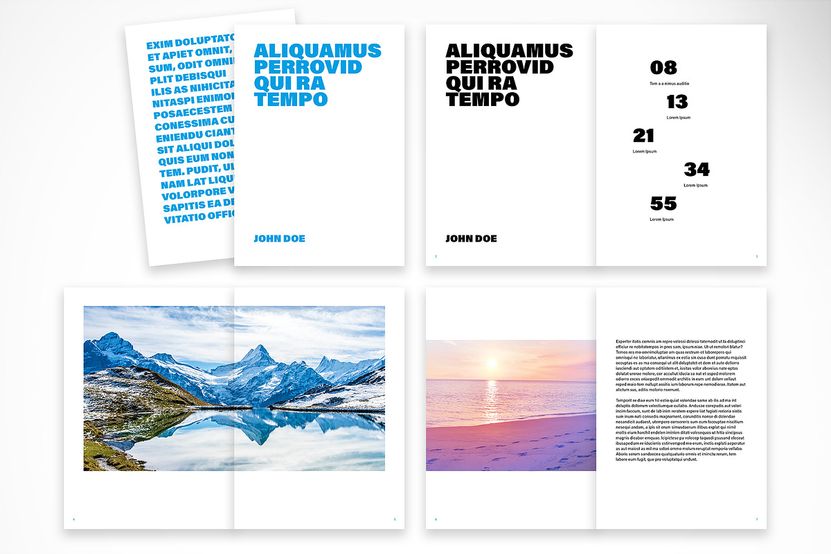 Bold Blue Travel Magazine Template preview 2