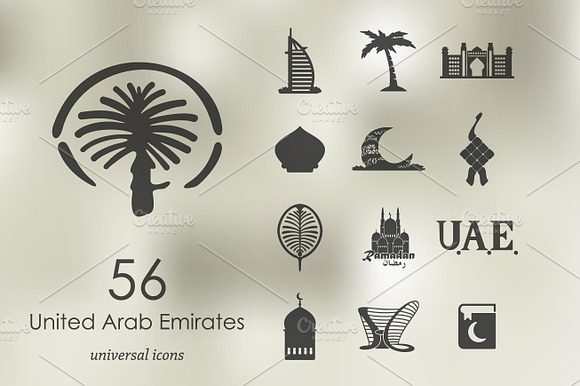 56 United Arab Emirates Icons