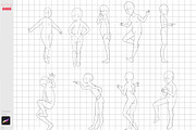 Procreate Children Poses Body Guides, a Brush Add-On by ArtPrintBabe (Thumbnail 3 of 5)