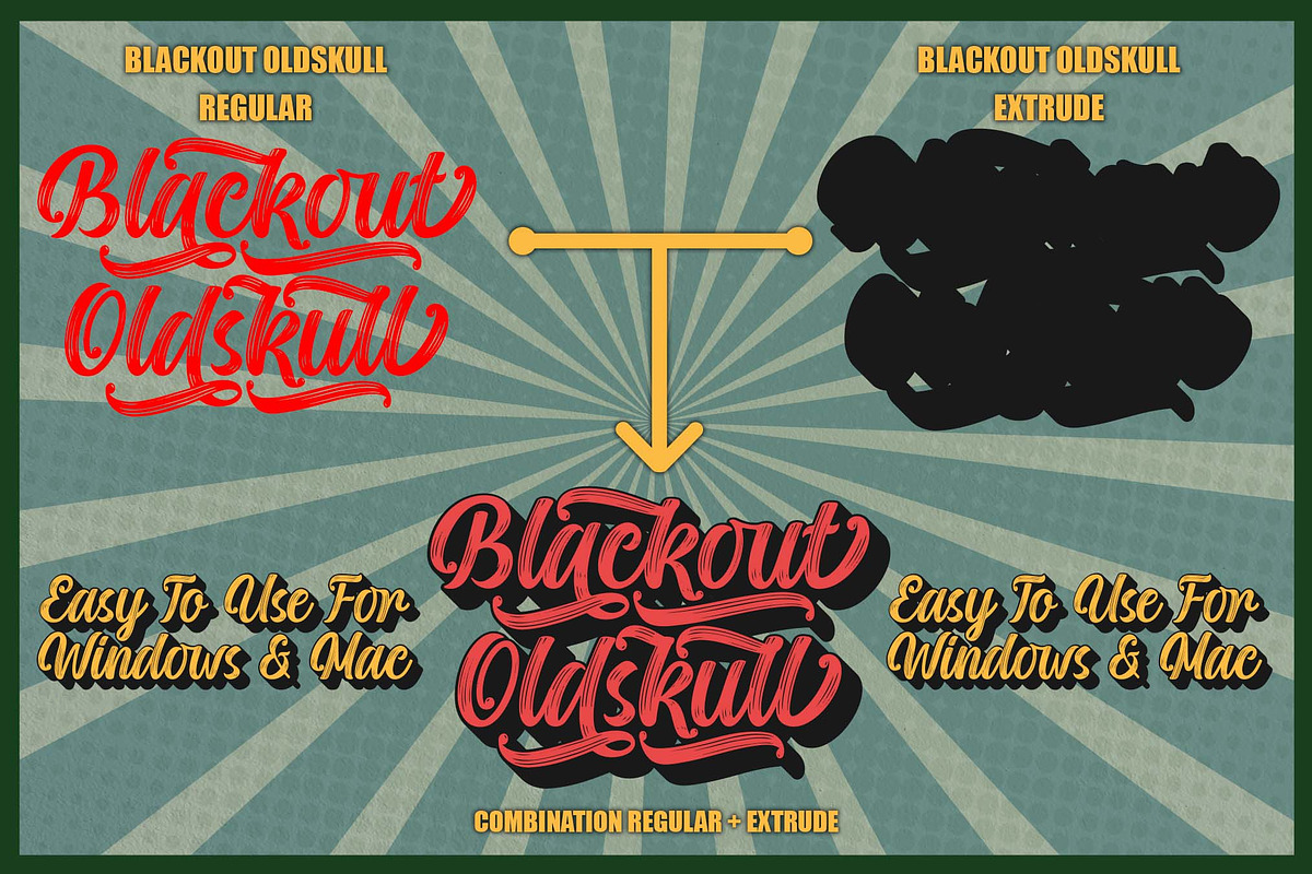 Blackout Oldskull | Handwritten Font, a Handwritten Font by Aveni Letter Type (Photo 9 of 12)