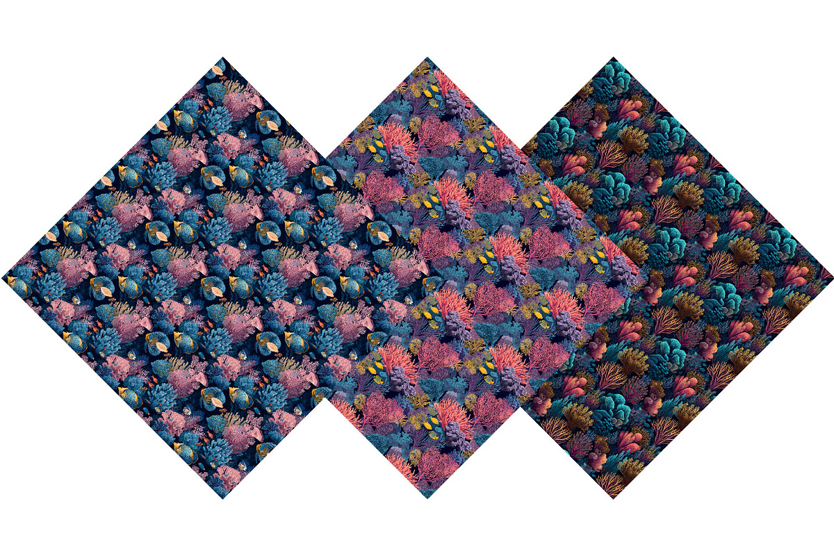 Coral Reef Ocean Patterns, a Texture Illustration by DreamPrint404 (Photo 4 of 4)