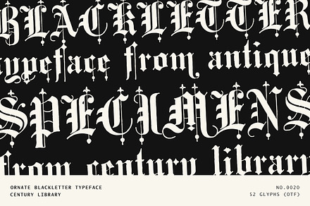Ornate Blackletter Display Font