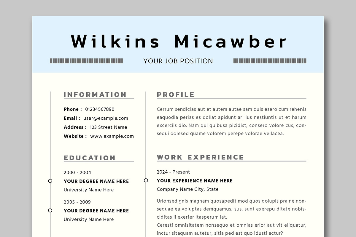 Resume Template Layout, a Resume Template by ContestDesign (Photo 2 of 5)