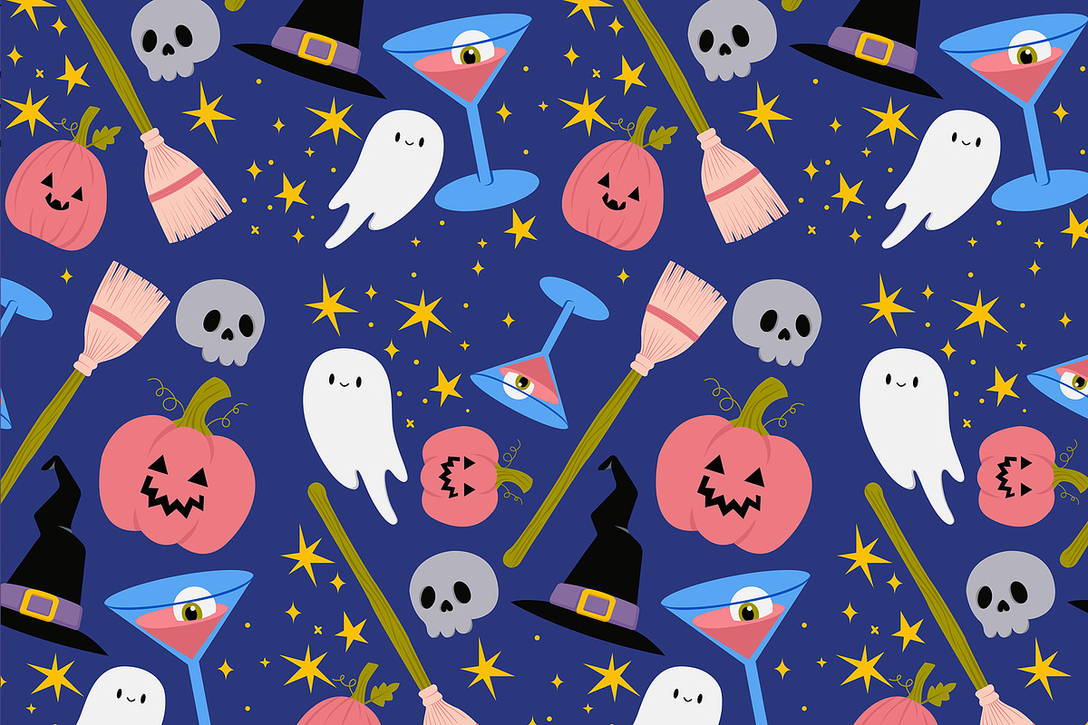 Ghostly Greetings: Halloween Pack, a Seasonal Illustration by selintahtakilic (Photo 6 of 9)