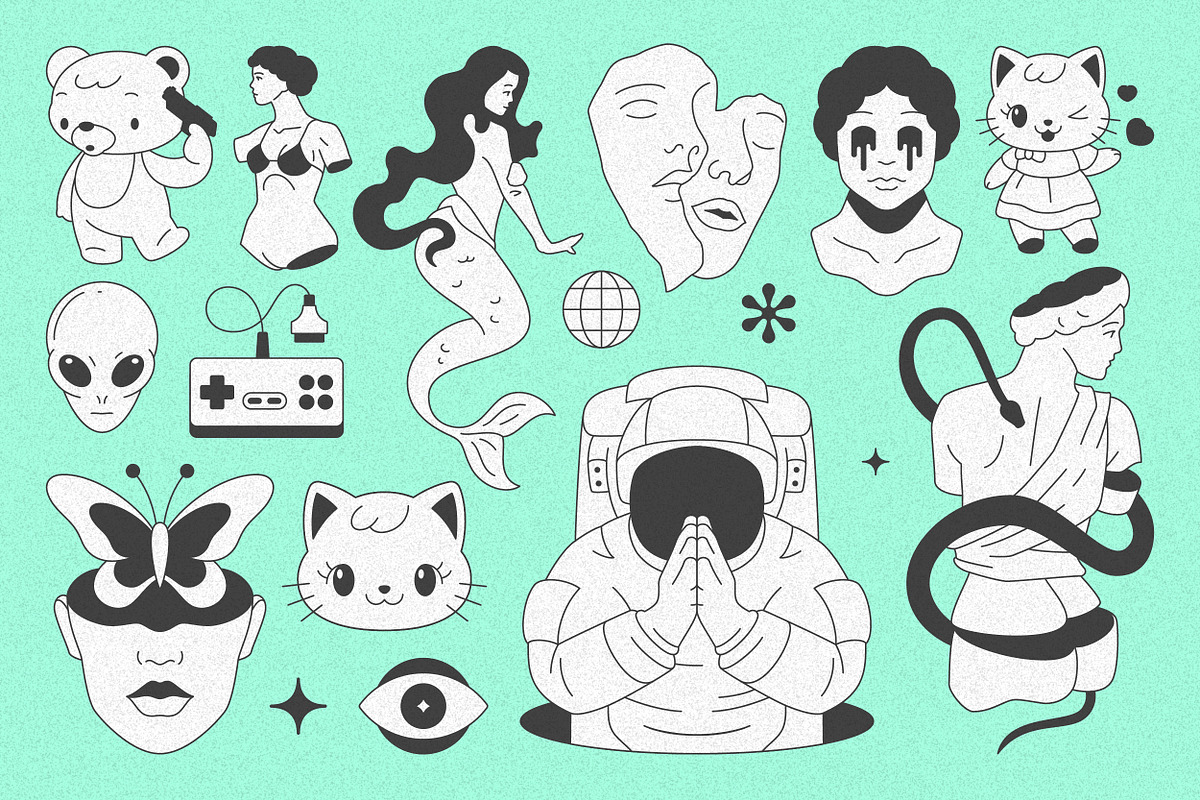 Y2K Illustrations and Elements Set, an Object Illustration by Vasya Kobelev (Photo 15 of 17)