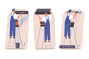 Repairmen, home repair workers set, a Work Illustration by Good Studio (Thumbnail 2 of 13)