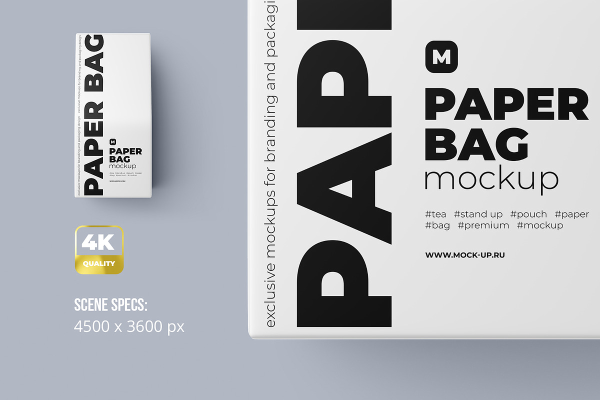 Paper Bag Mockup. Top view, a Packaging Mockup by easymock (Photo 2 of 11)