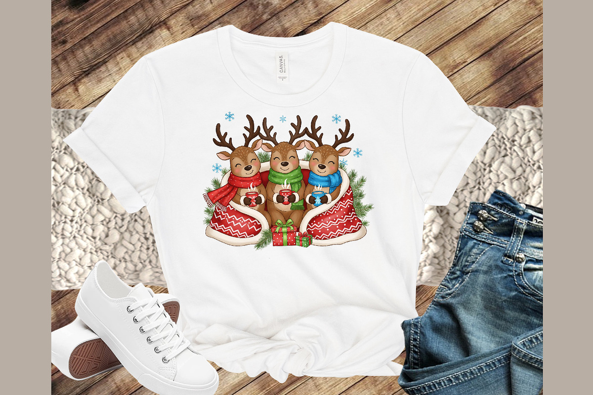 Merry Christmas Reindeer PNG Sublima, an Illustration by Sublimation Artist (Photo 2 of 9)
