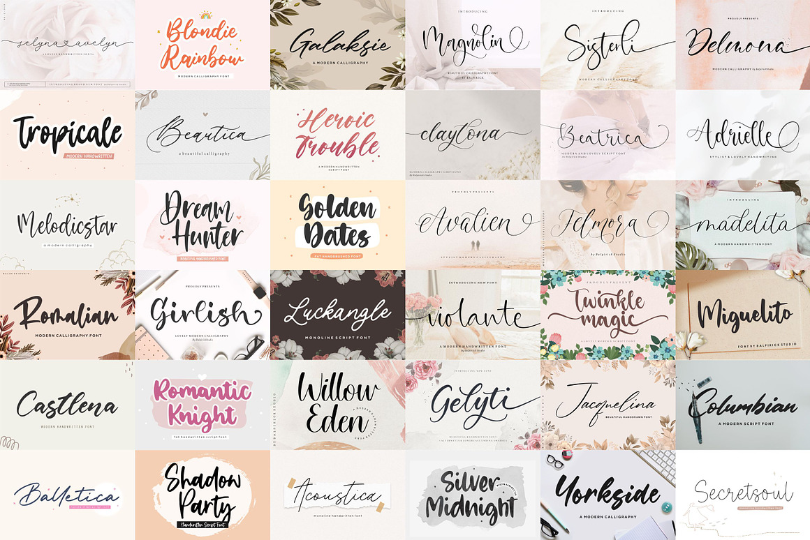 Sensational Mega Bundle! 99% off!, a Script Font by Balpirick Studio (Photo 5 of 9)