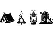 Camping Adventure Silhouette Icon, an Illustration by Artivon (Thumbnail 36 of 51)